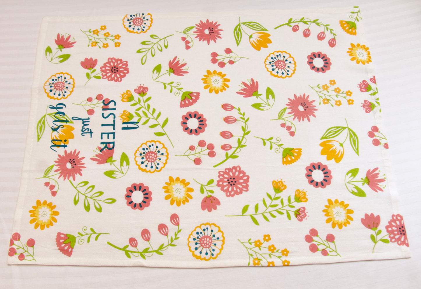 'Sister Just Gets it' Printed Kitchen Towels, Set of 2