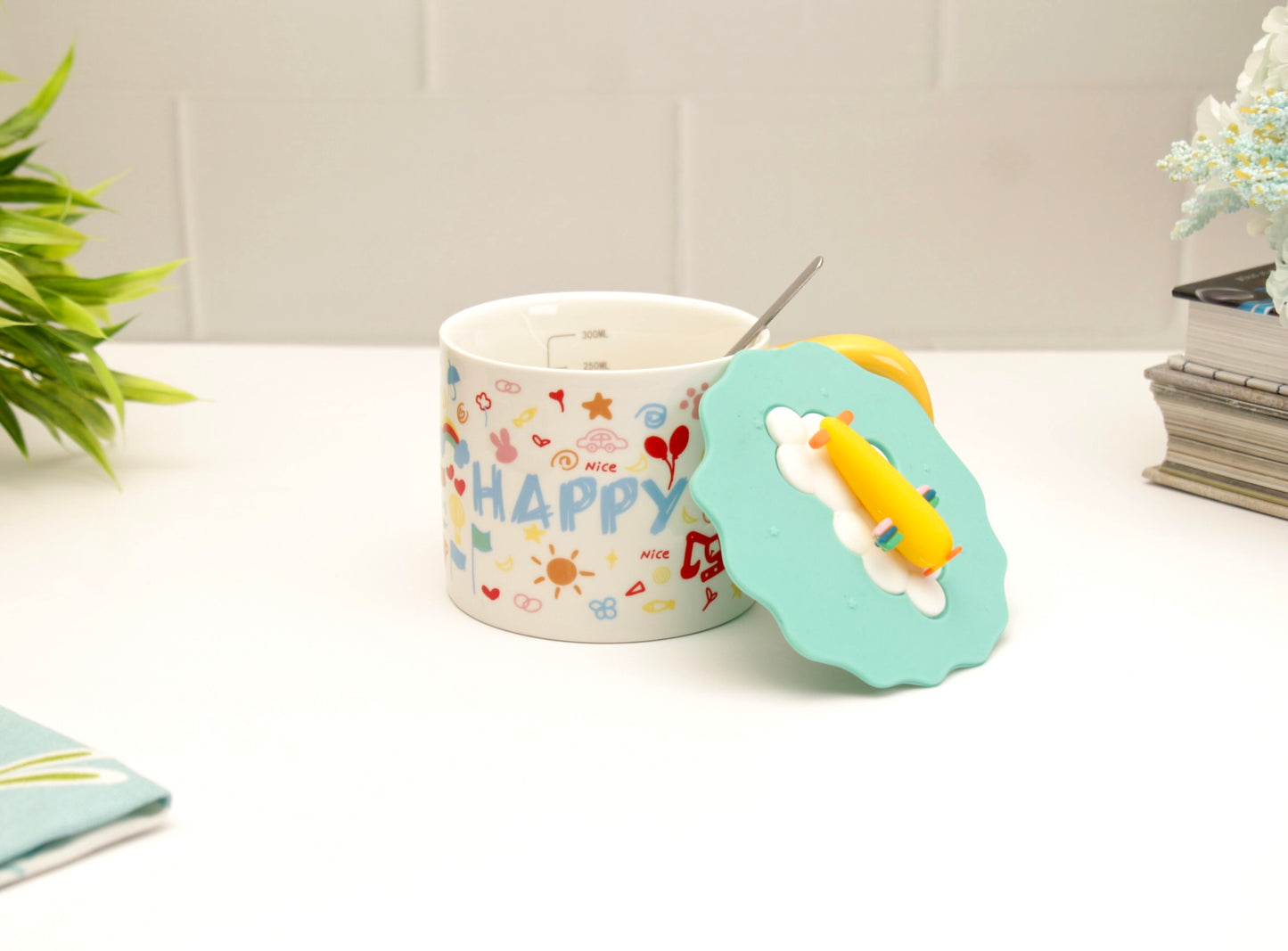 'Sunshine' Ceramic Coffee Mugs - Happy