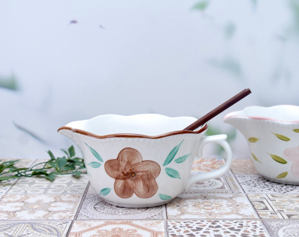 'Mabel' Ceramic Mixing Bowl, Brown