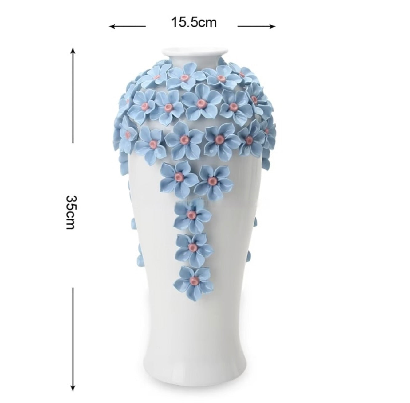 'Tiffany' Ceramic Floral Vase, Large