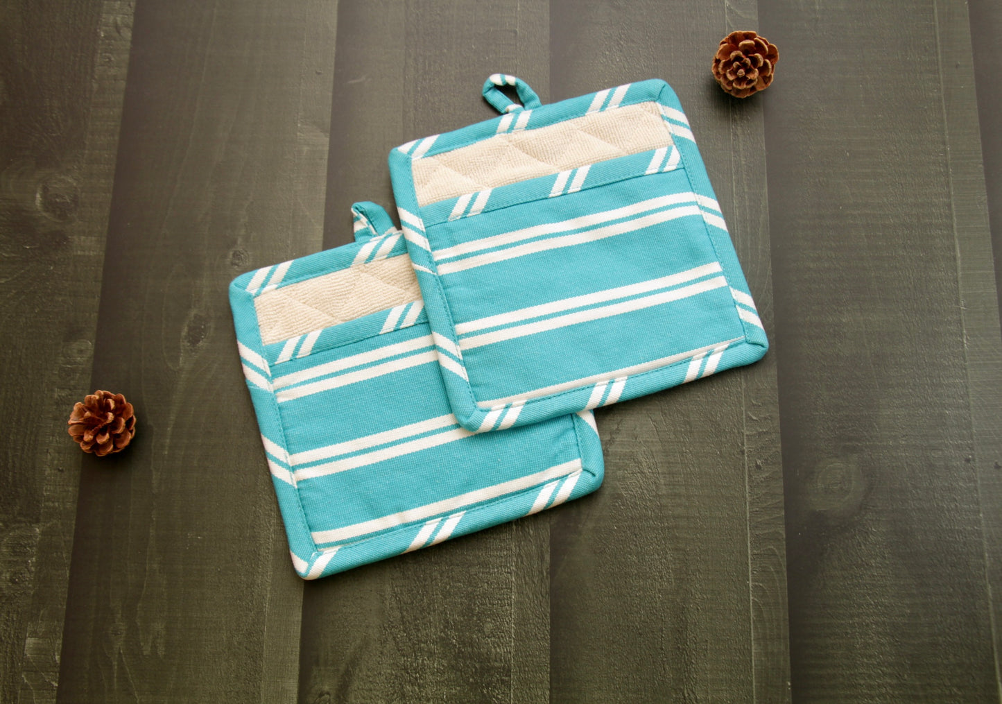 'Aqua' Pot Holder Set of 2