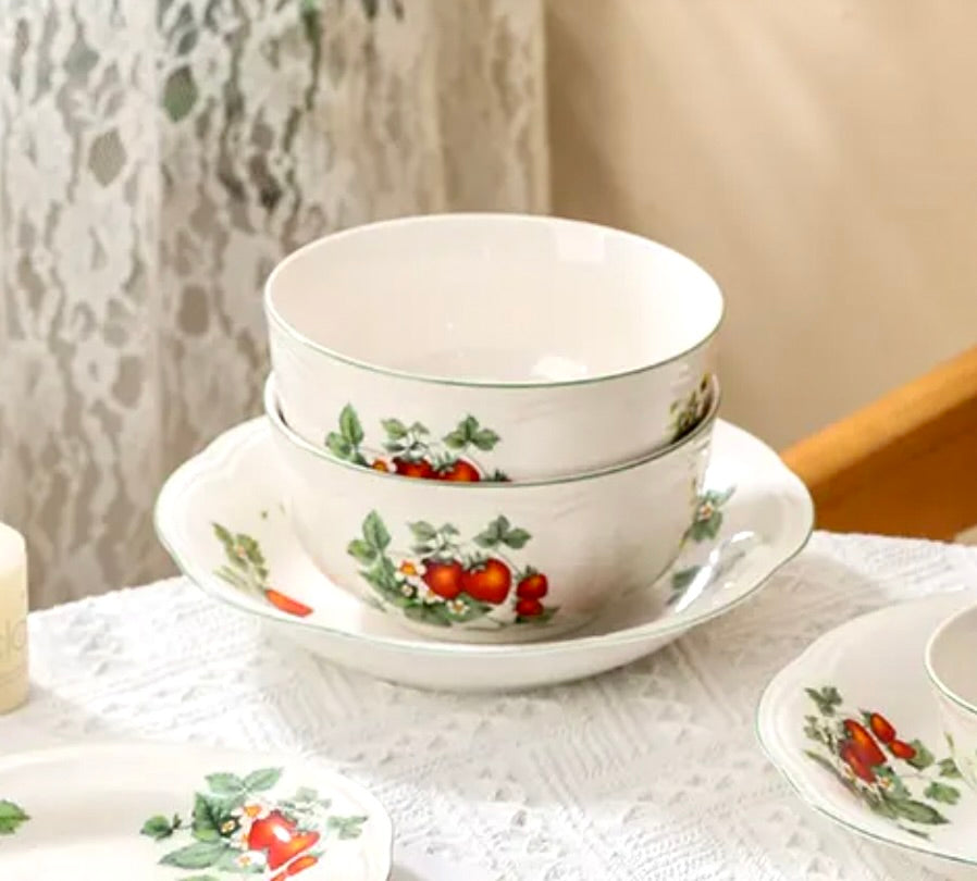'Strawberry Blossom' Ceramic Bowl