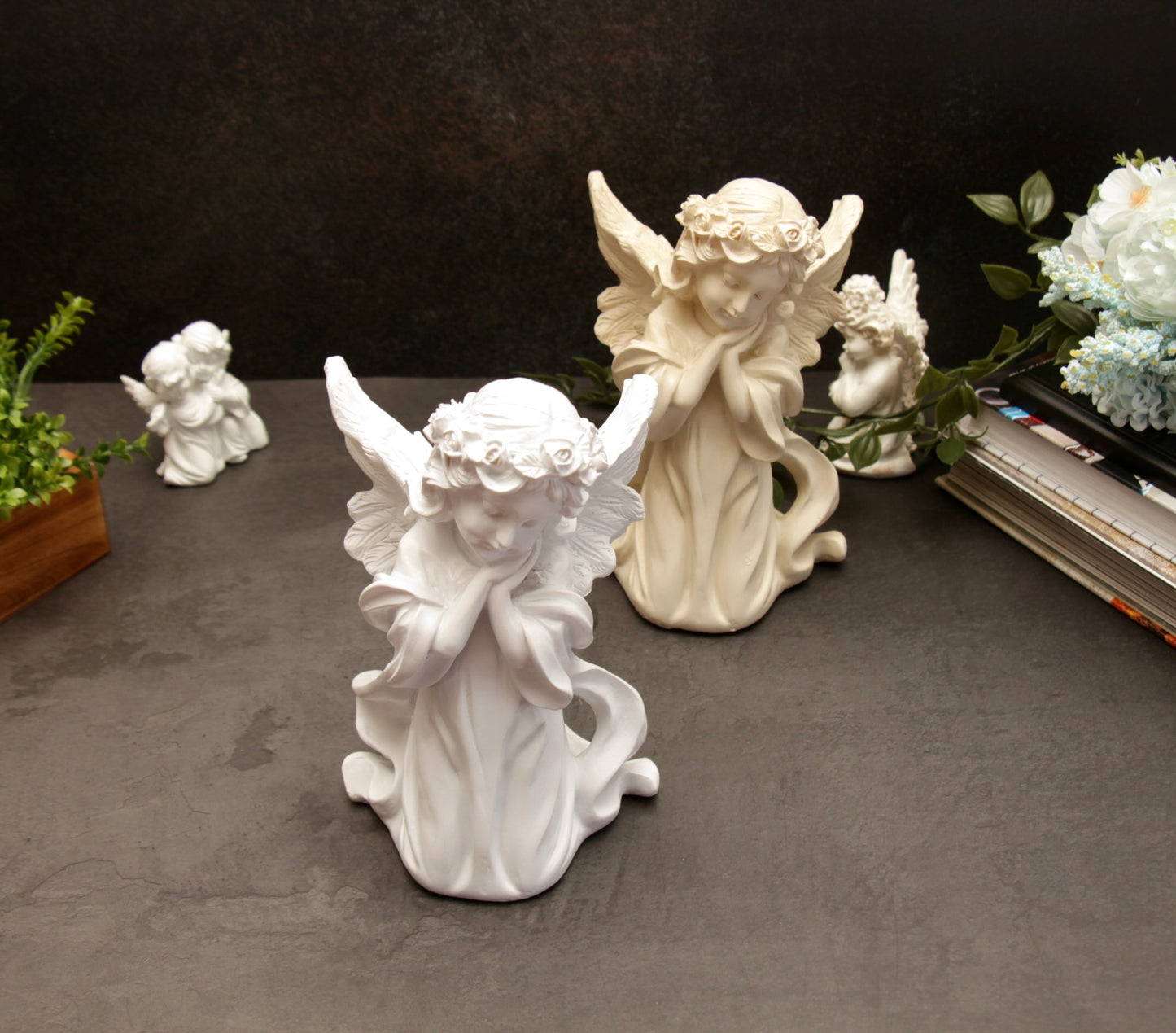 Ariel Angel Figurine - White