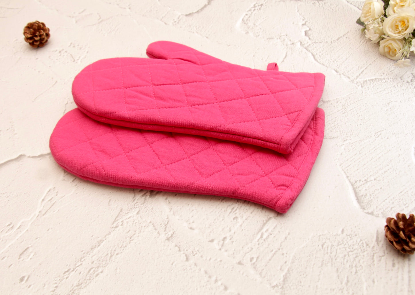 'Fuchsia' Oven Mittens Set of 2