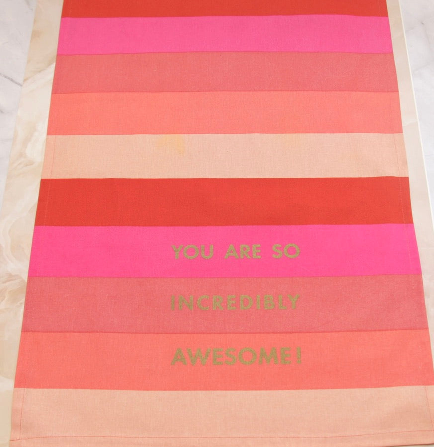 'You Are Awesome' Printed Kitchen Towels, Set of 2