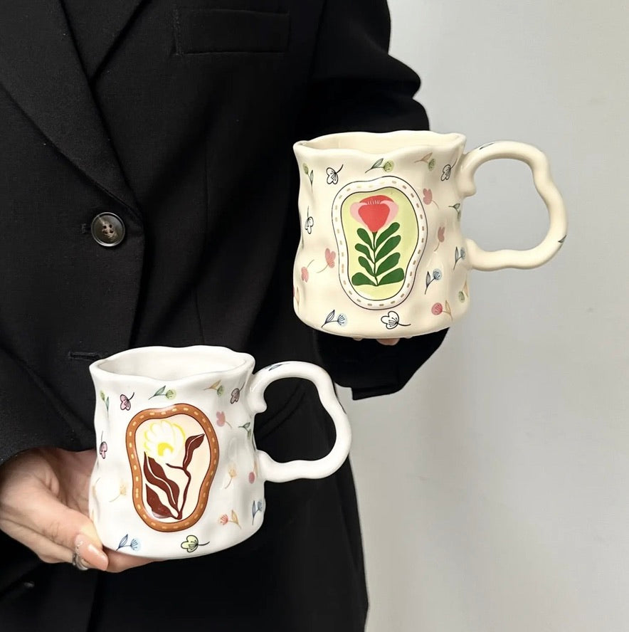 'Florence' Ceramic Coffee Mug, White