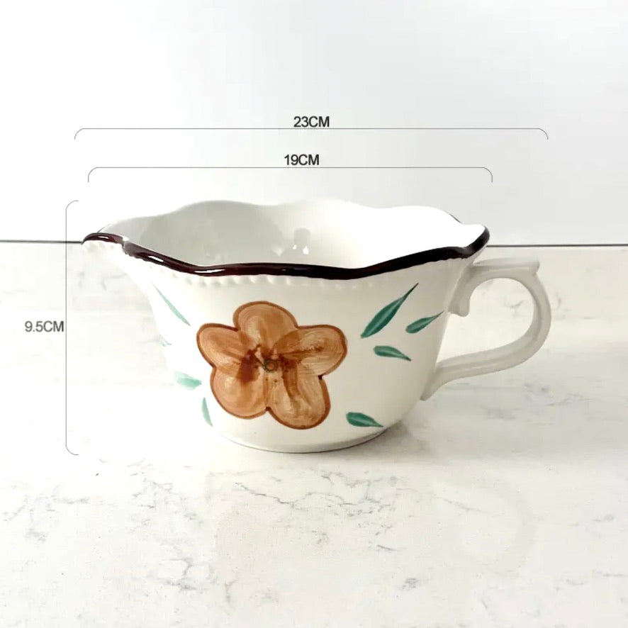 'Mabel' Ceramic Mixing Bowl, Brown