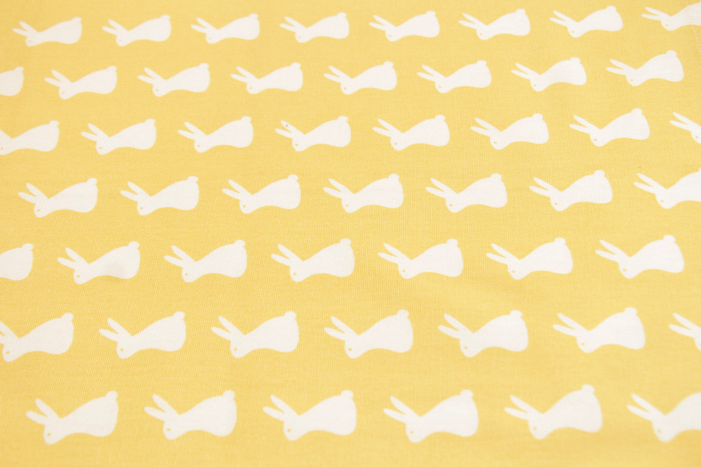 'Bunny' Yellow Printed Kitchen Towels, Set of 2
