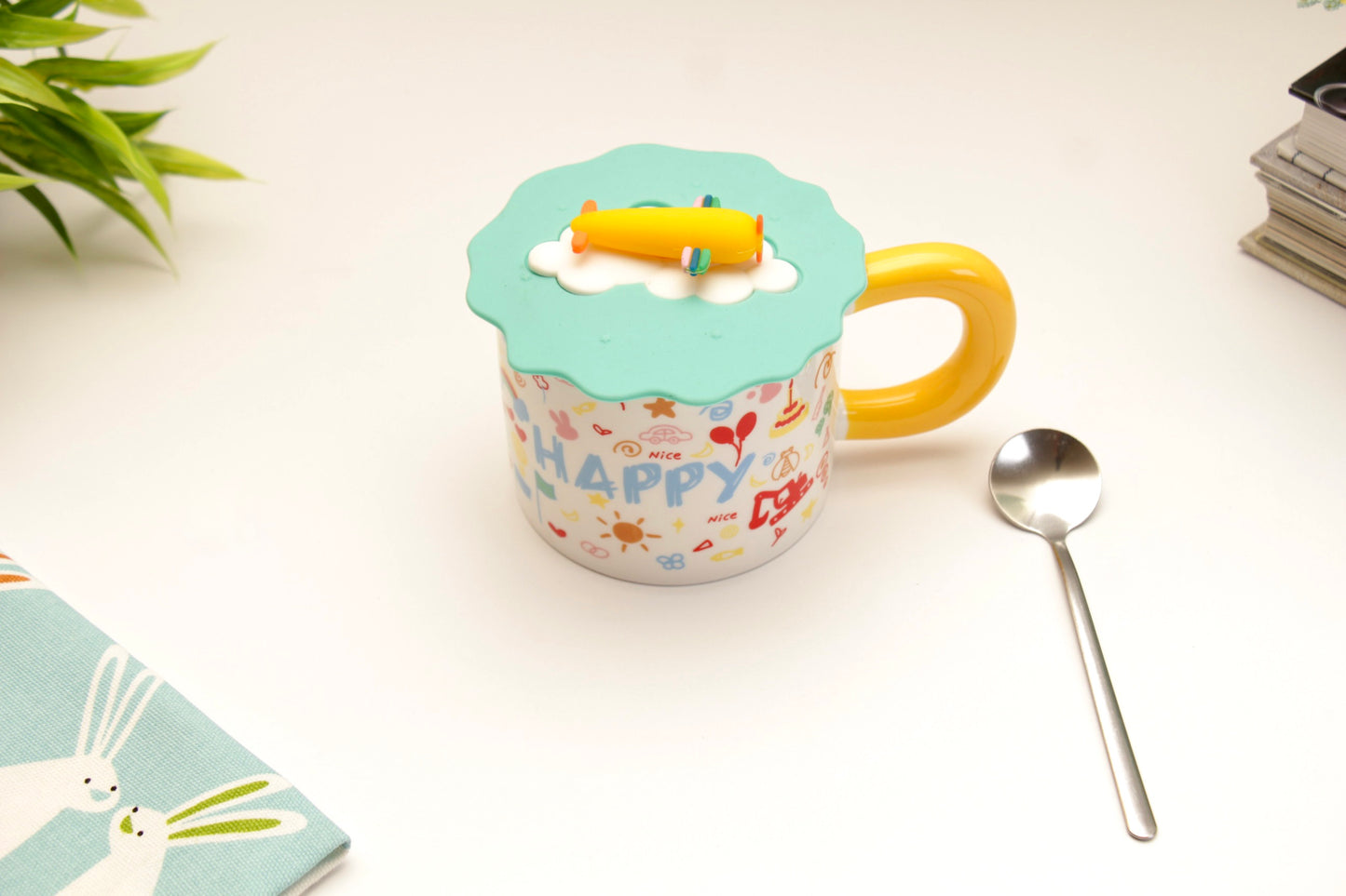 'Sunshine' Ceramic Coffee Mugs - Happy