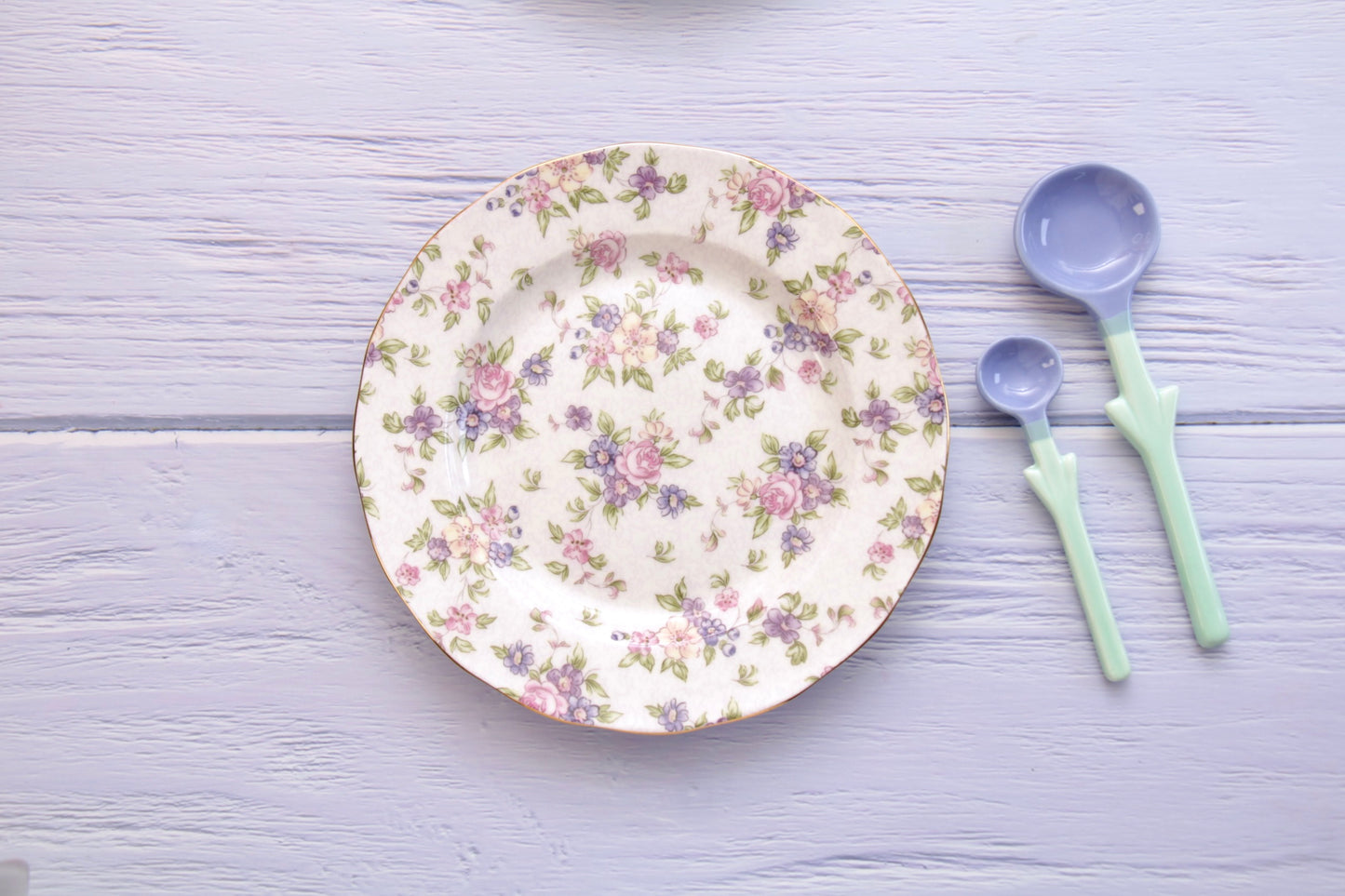 'Lilac' Ceramic Dessert Plate