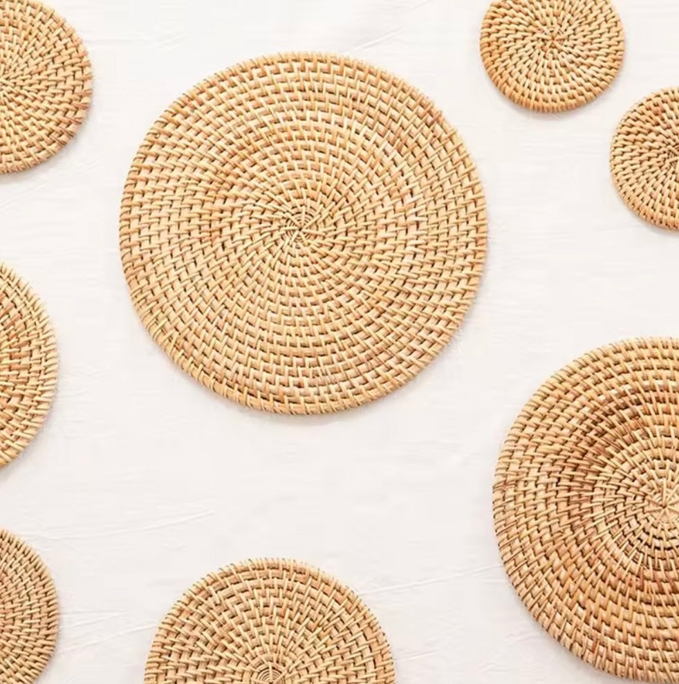Rattan Placemats, Set of 2