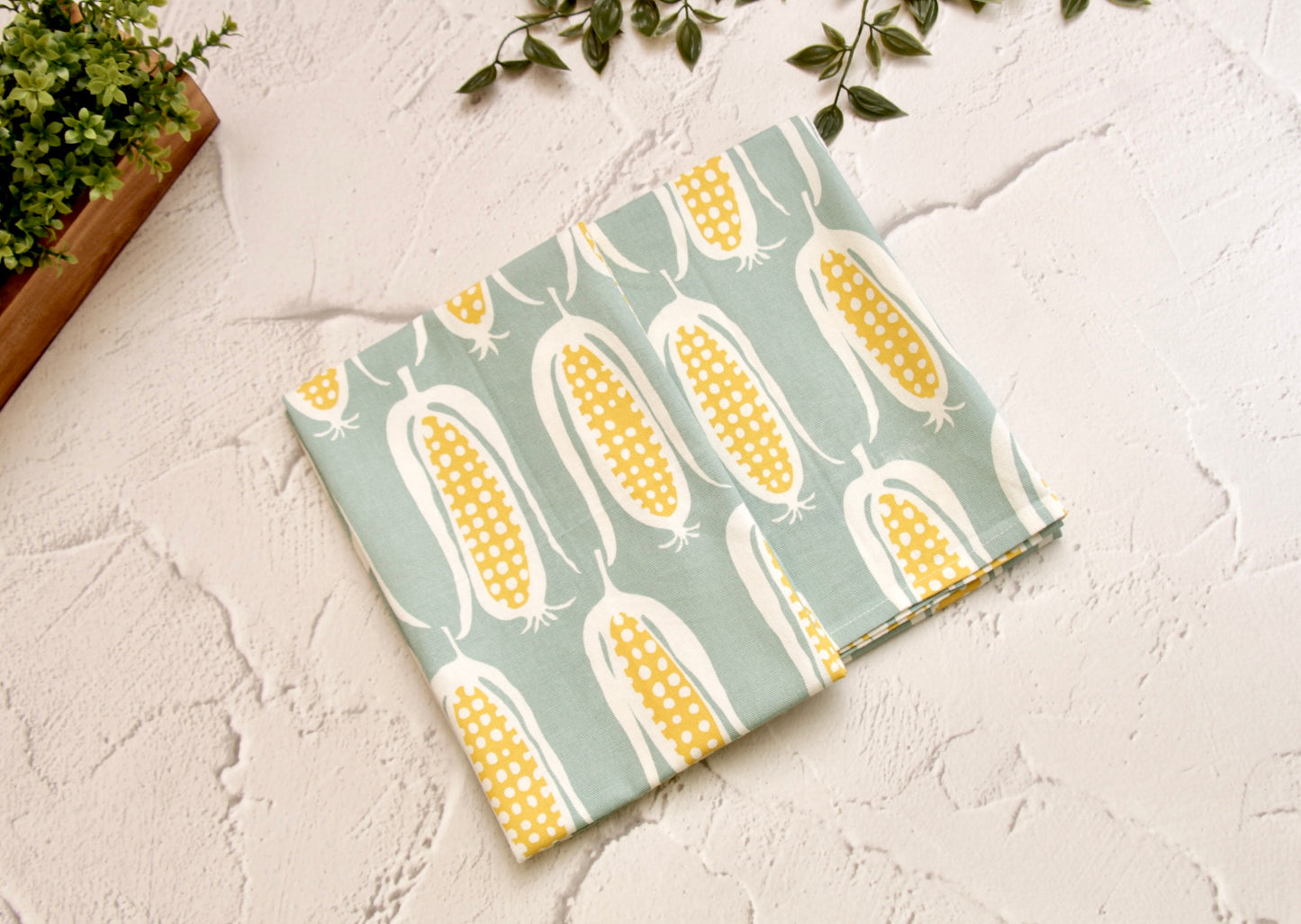 'Sweet Corn' Printed Kitchen Towels, Set of 2