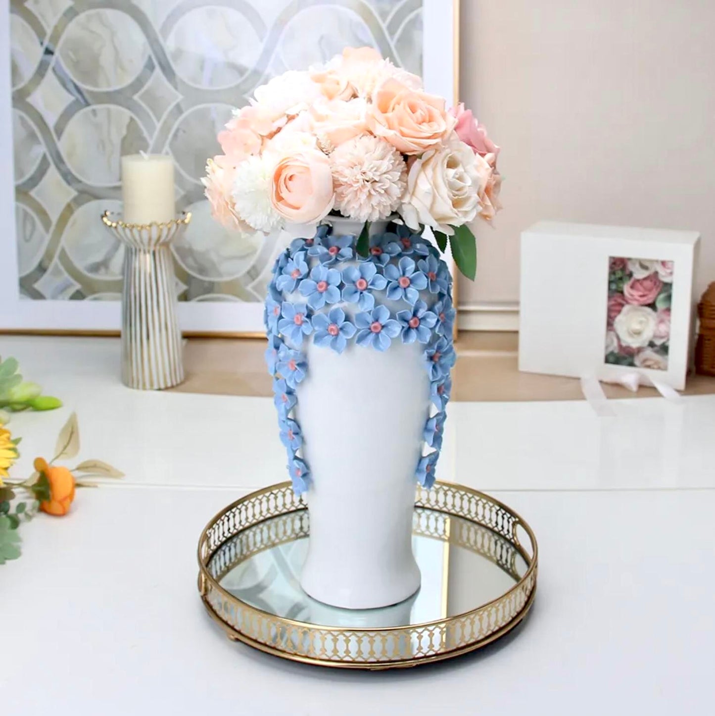 'Tiffany' Ceramic Floral Vase, Large