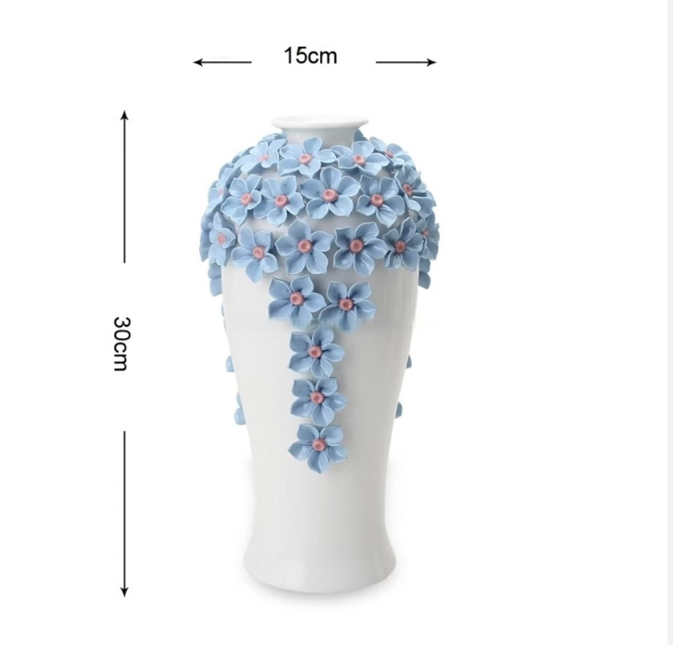'Tiffany' Ceramic Floral Vase, Small