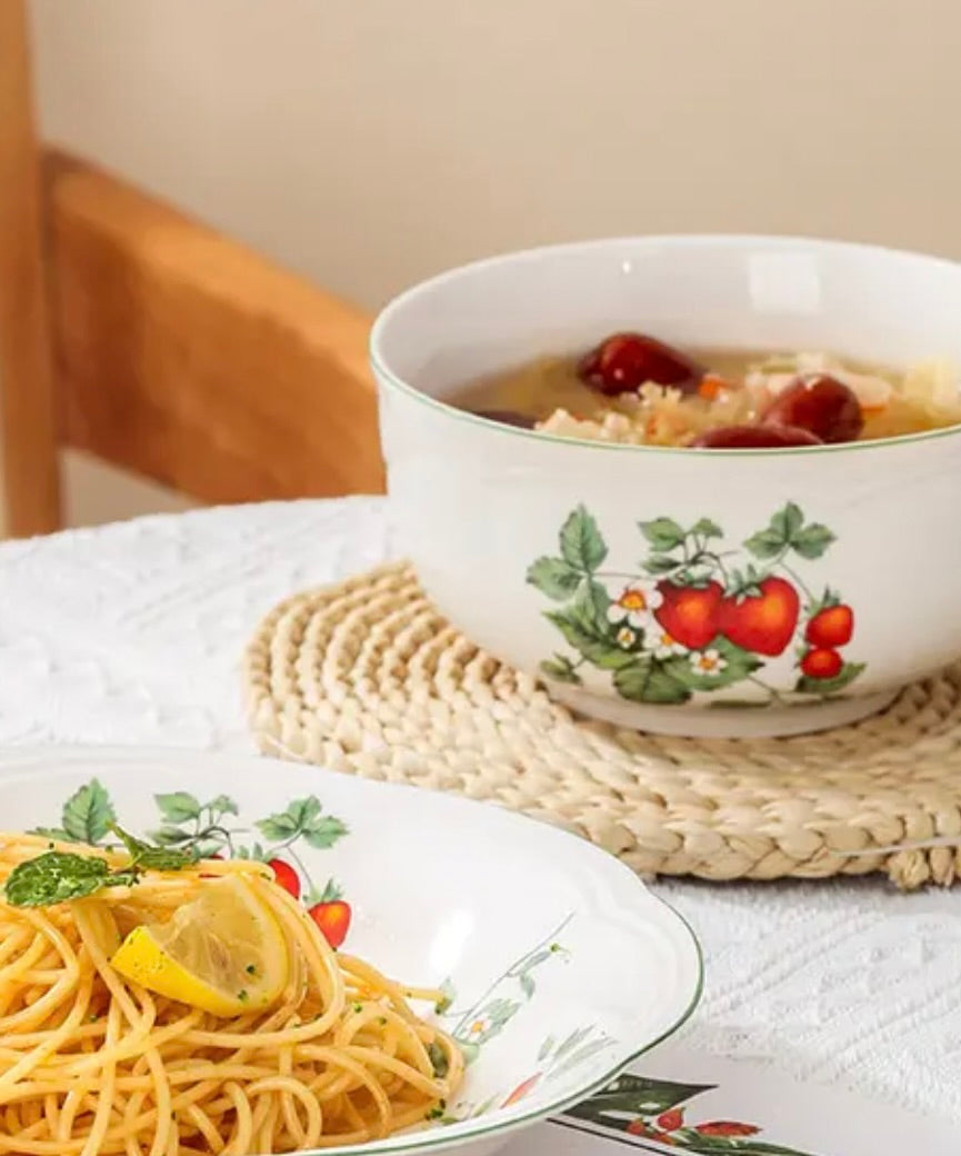 'Strawberry Blossom' Ceramic Bowl