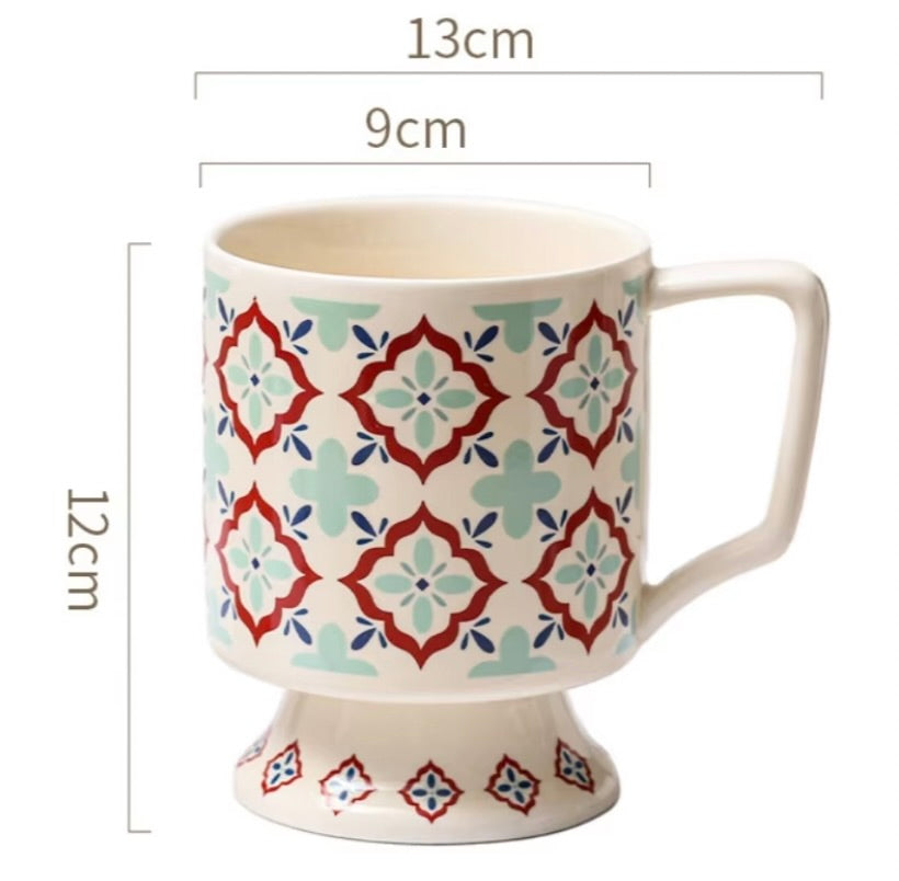 'Moroccan' Ceramic Coffee Mug, Red