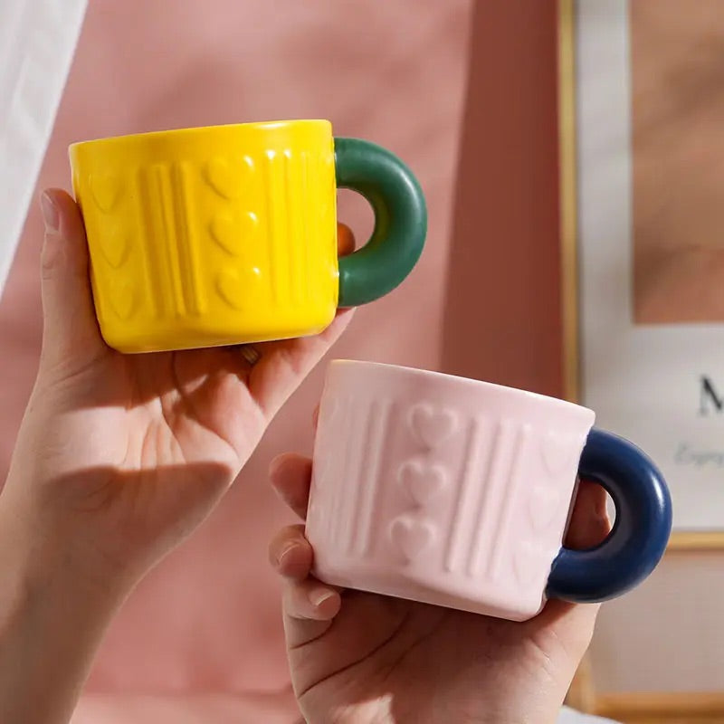 'Dawn' Ceramic Coffee Mug - Yellow