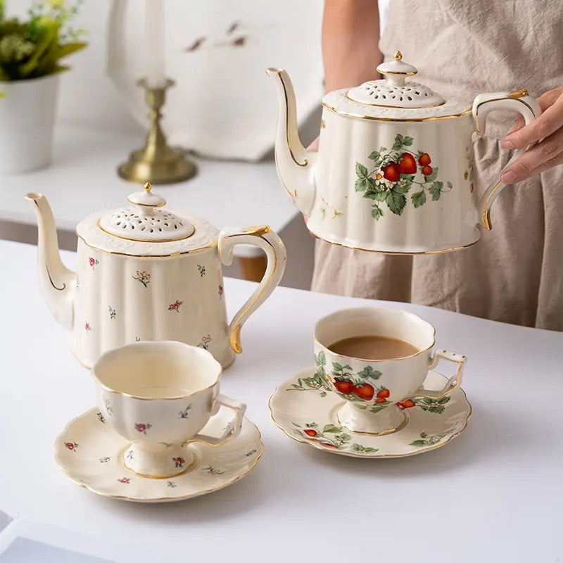 'Bliss' Ceramic Cup & Saucer | Set Of 2