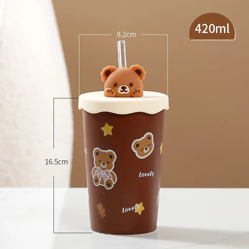'Teddy' Ceramic Tumbler - Cocoa 2