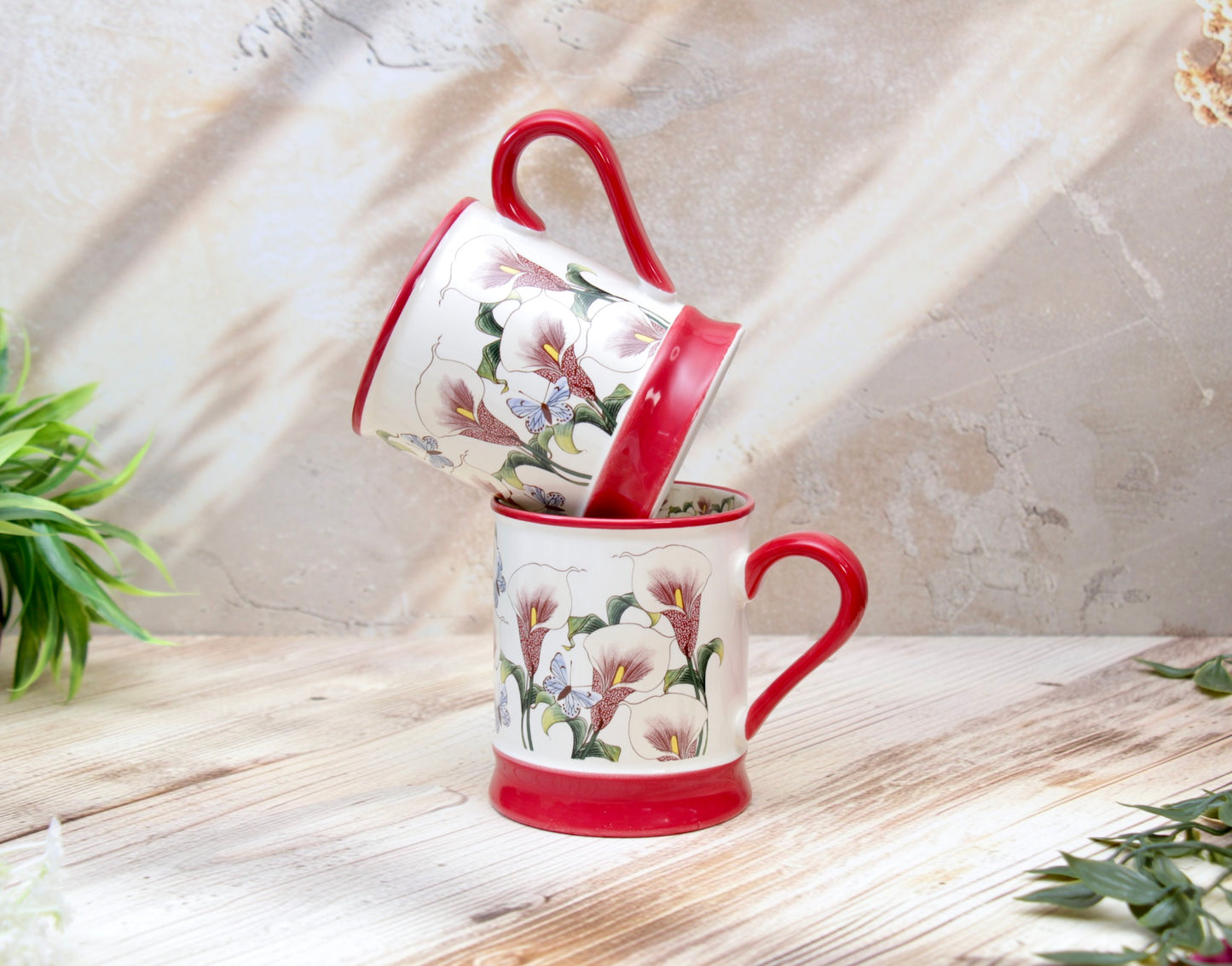 'Florence' Ceramic Coffee Mug, Red