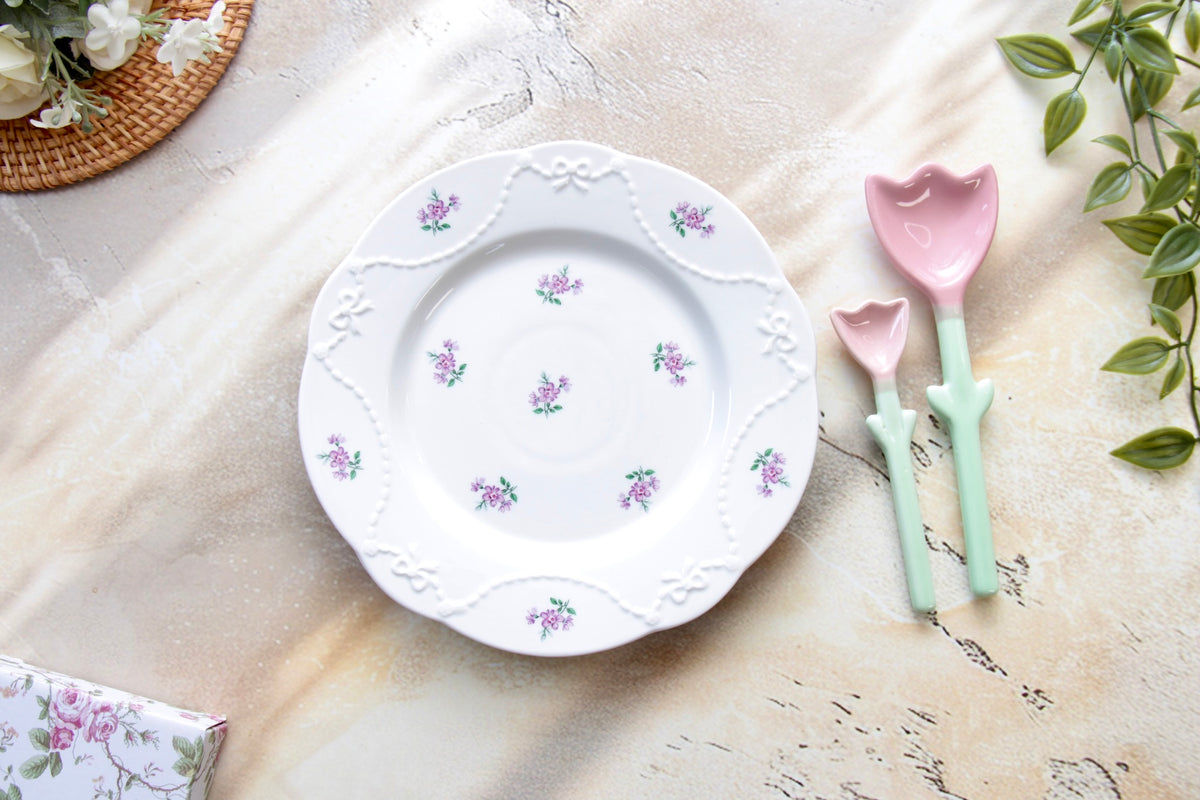 'Lavender Belle' Ceramic Dessert Plate | 8 Inch