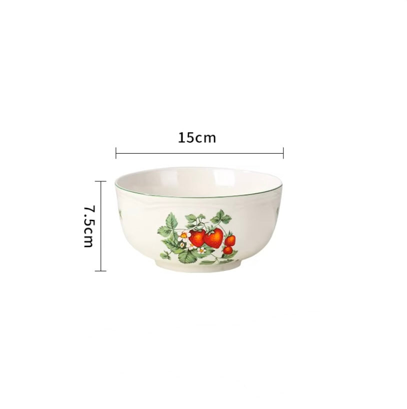 'Strawberry Blossom' Ceramic Bowl