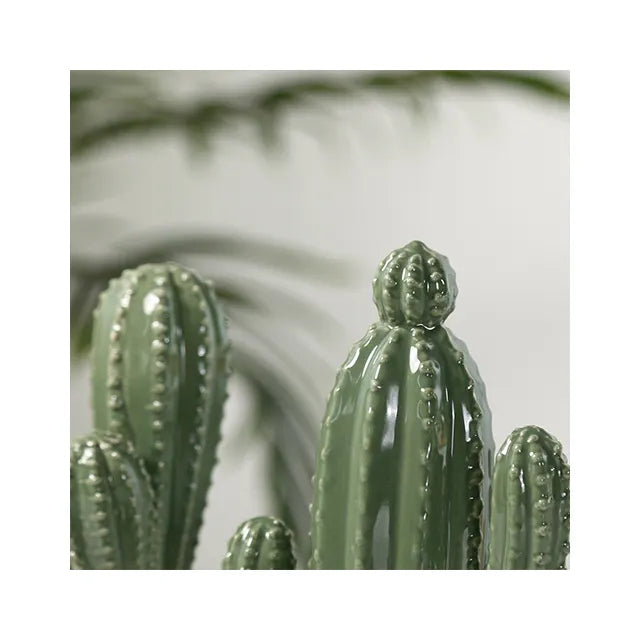 'Jade' Mini Ceramic Cactus Plant Decor