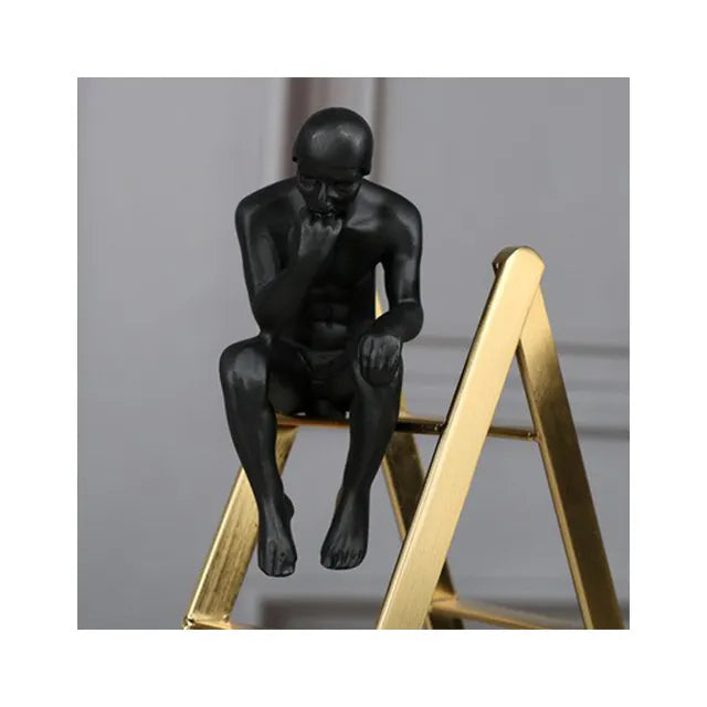 'Thinker on Ladder' Decor Figurine - Small
