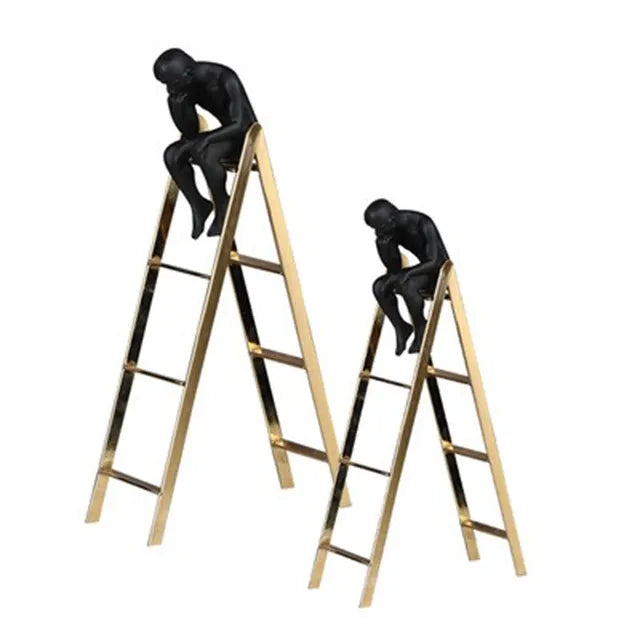 'Thinker on Ladder' Decor Figurine - Small