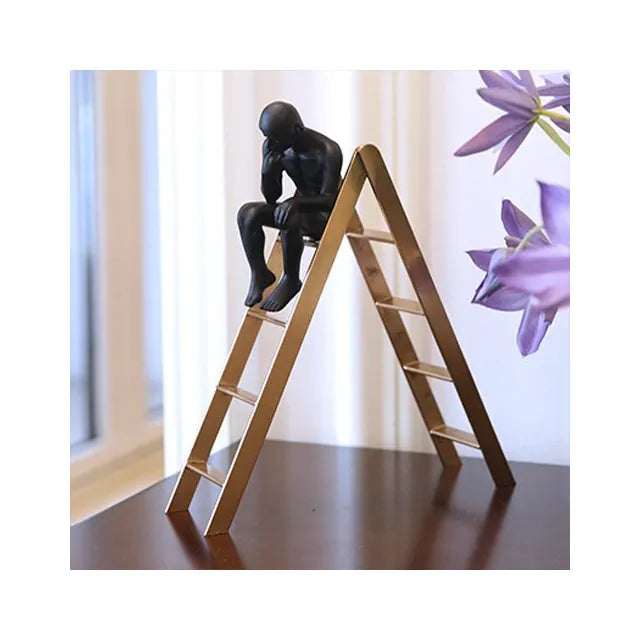'Thinker on Ladder' Decor Figurine - Large