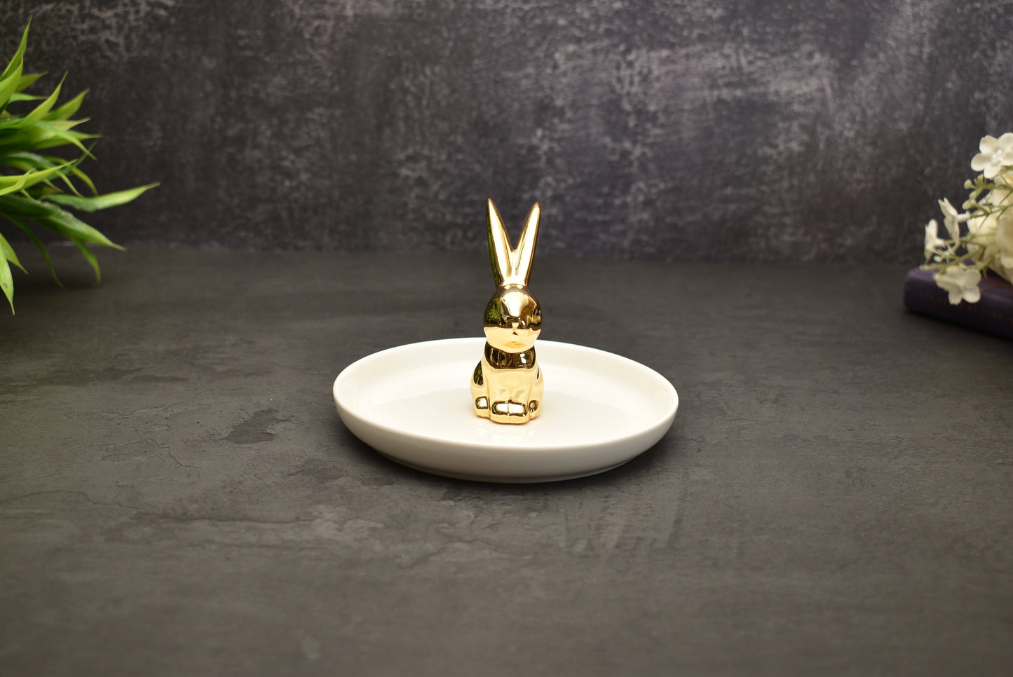 'Bunny' Jewellery Organiser / White & Gold - Peppylittlethings.com