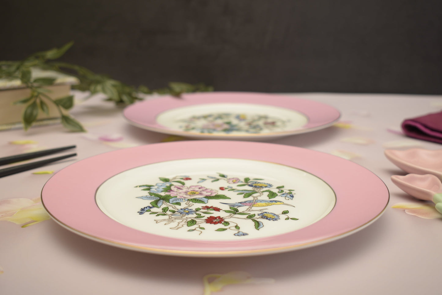 'Celine' Pink Bone China Dessert Plate - Peppylittlethings.com