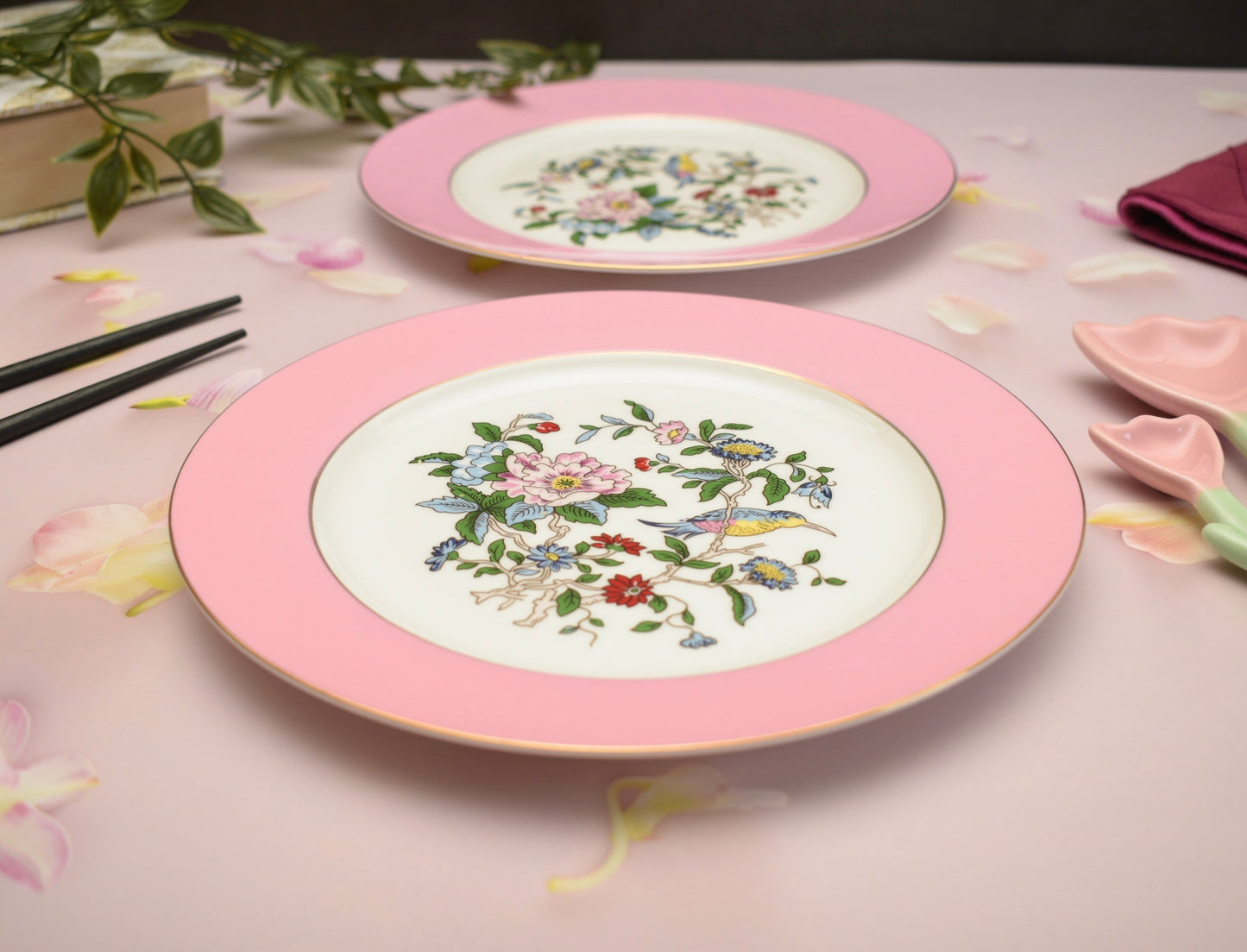 'Celine' Pink Bone China Dessert Plate - Peppylittlethings.com