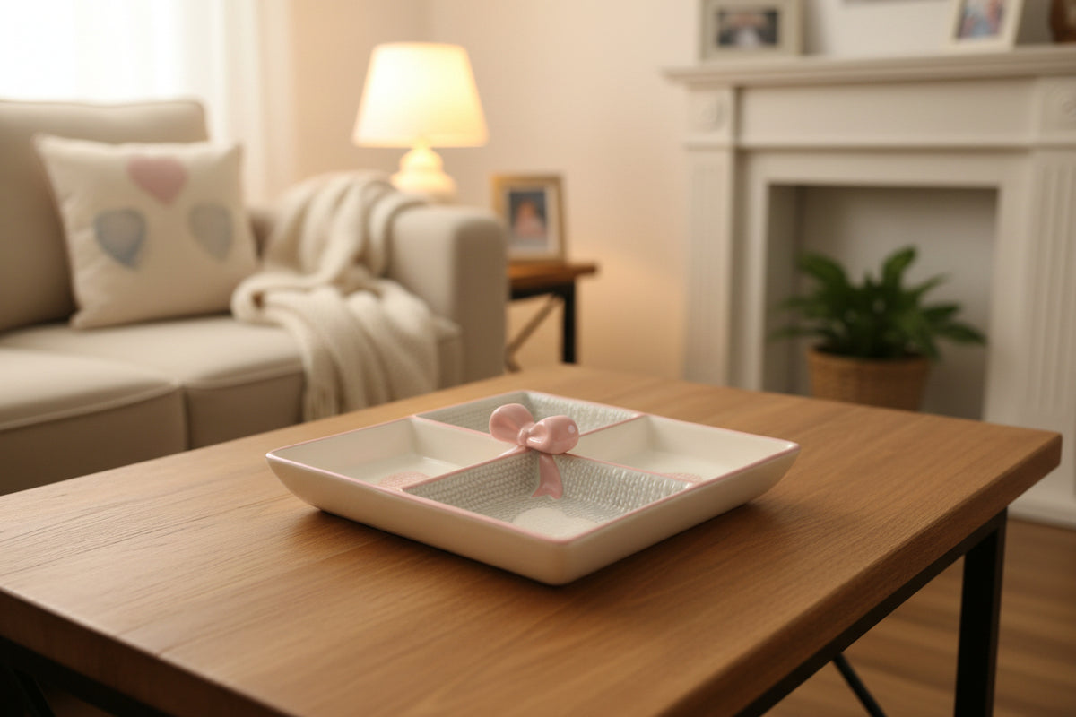 'Enchant' Four Squared Heart Platter - Peppylittlethings.com