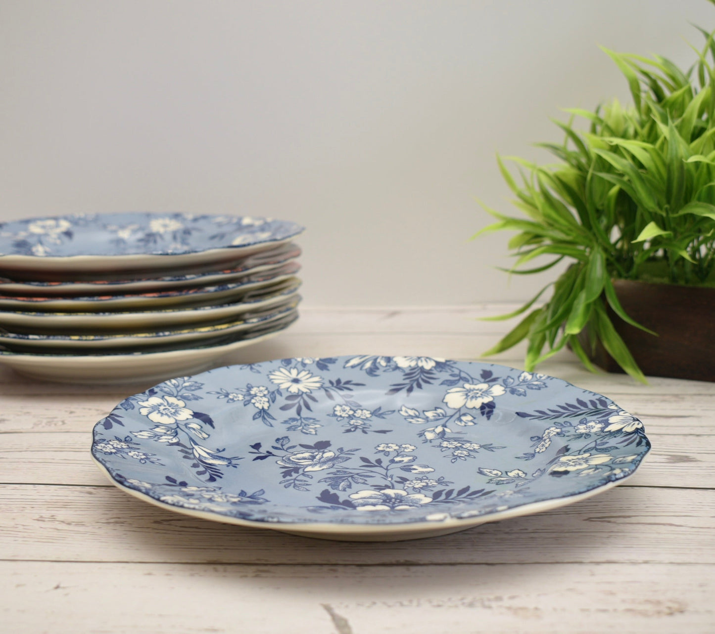 'Ornate' Blue Ceramic Snack Plate - Peppylittlethings.com