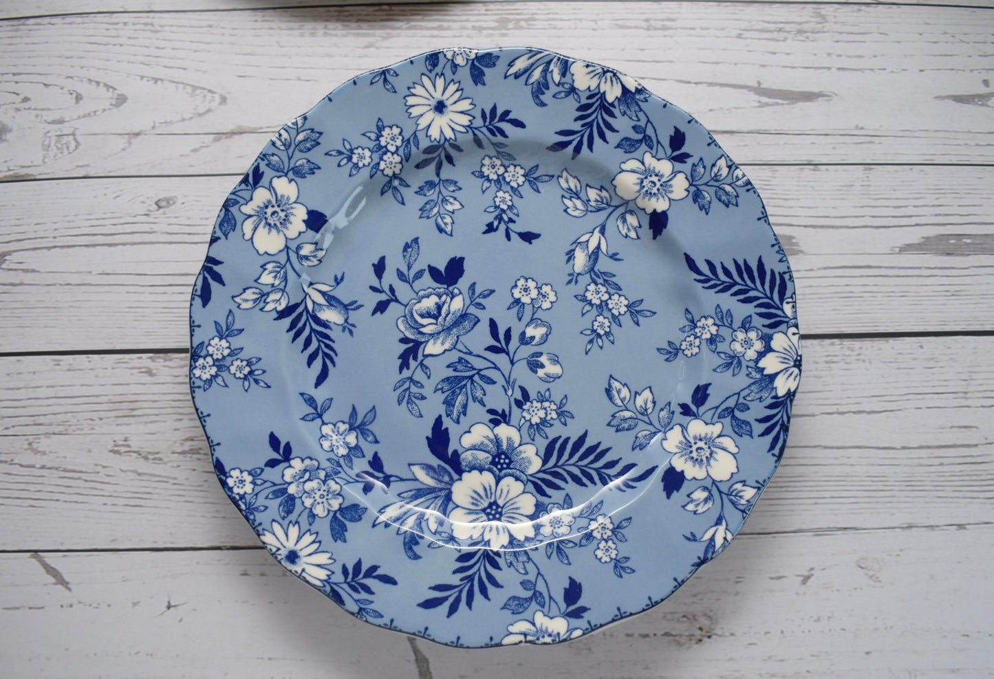 'Ornate' Blue Ceramic Snack Plate - Peppylittlethings.com