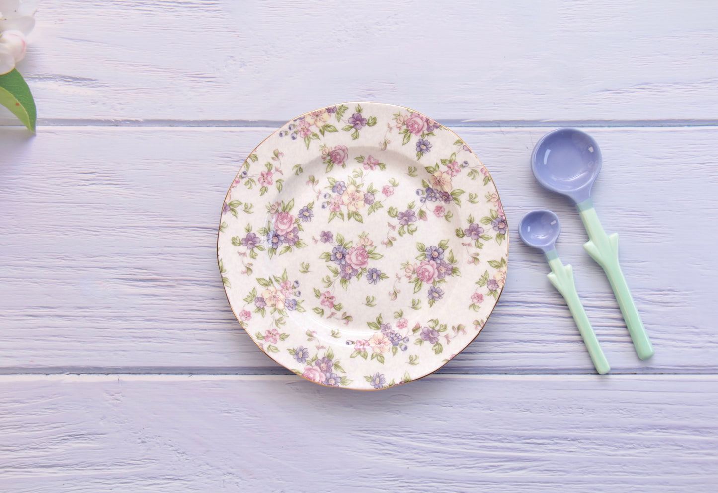 'Lilac' Ceramic Dessert Plate