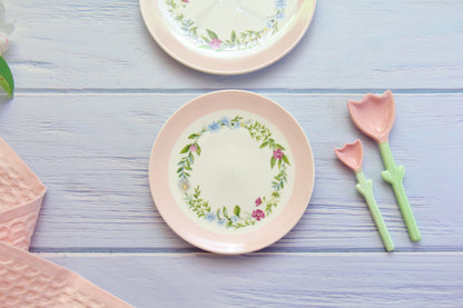 'Blossom' Pink Dessert Plates, Set of 2