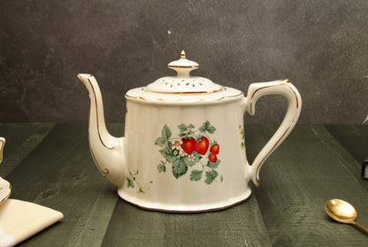 'Strawberry Blossom' Ceramic Teapot