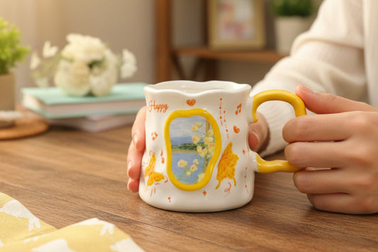 'Buttercup' Ceramic Coffee Mug, Yellow