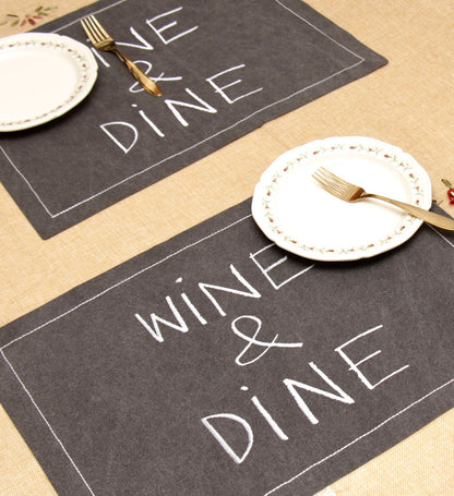 'Wine & Dine' Placemats - Set of 2