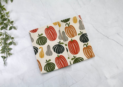'Beige Pumpkin' Printed Kitchen Towels, Set of 2