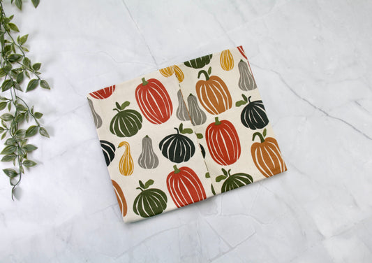 'Beige Pumpkin' Printed Kitchen Towels, Set of 2