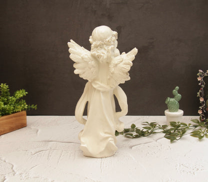 Praying Angel Statue Large - Off White, 30cm