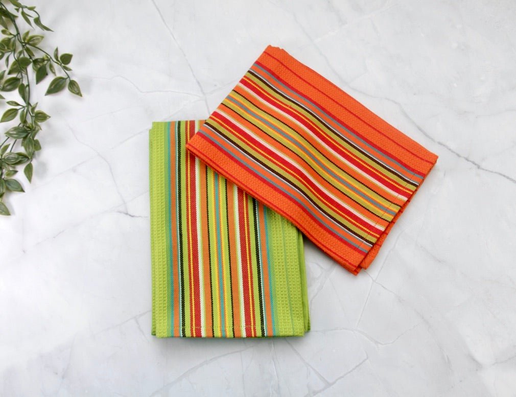 'Striped' Kitchen Towels, Set of 2