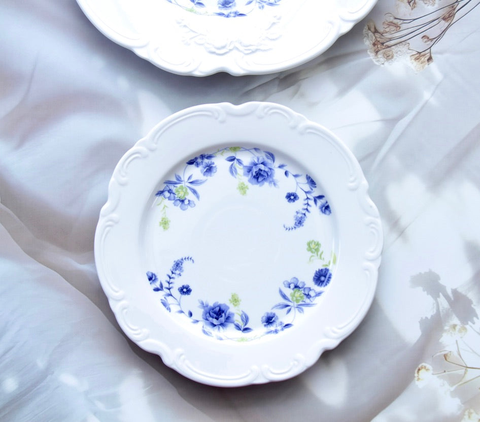 'Astrid' Ceramic Dessert Plate, Blue