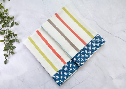 'Indigo Striped' Printed Kitchen Towels, Set of 2