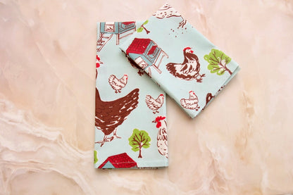 'Red Rooster' Printed Kitchen Towels, Set of 2