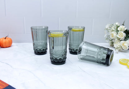 'Brooklyn' Glass Tumblers, Set Of 4 - Black