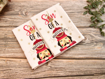 'Son of a Nutcracker' Printed Kitchen Towels, Set of 2